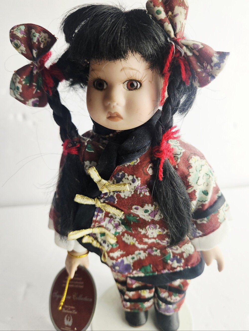Barbara Lee Signature Collection Petite Porcelains Asian Japan Doll 8" Preowned